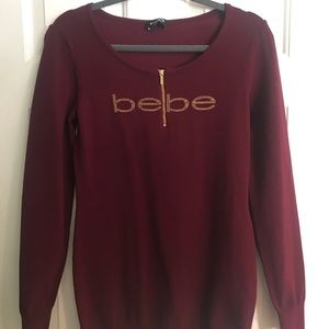 Burgundy Bebe sweater
